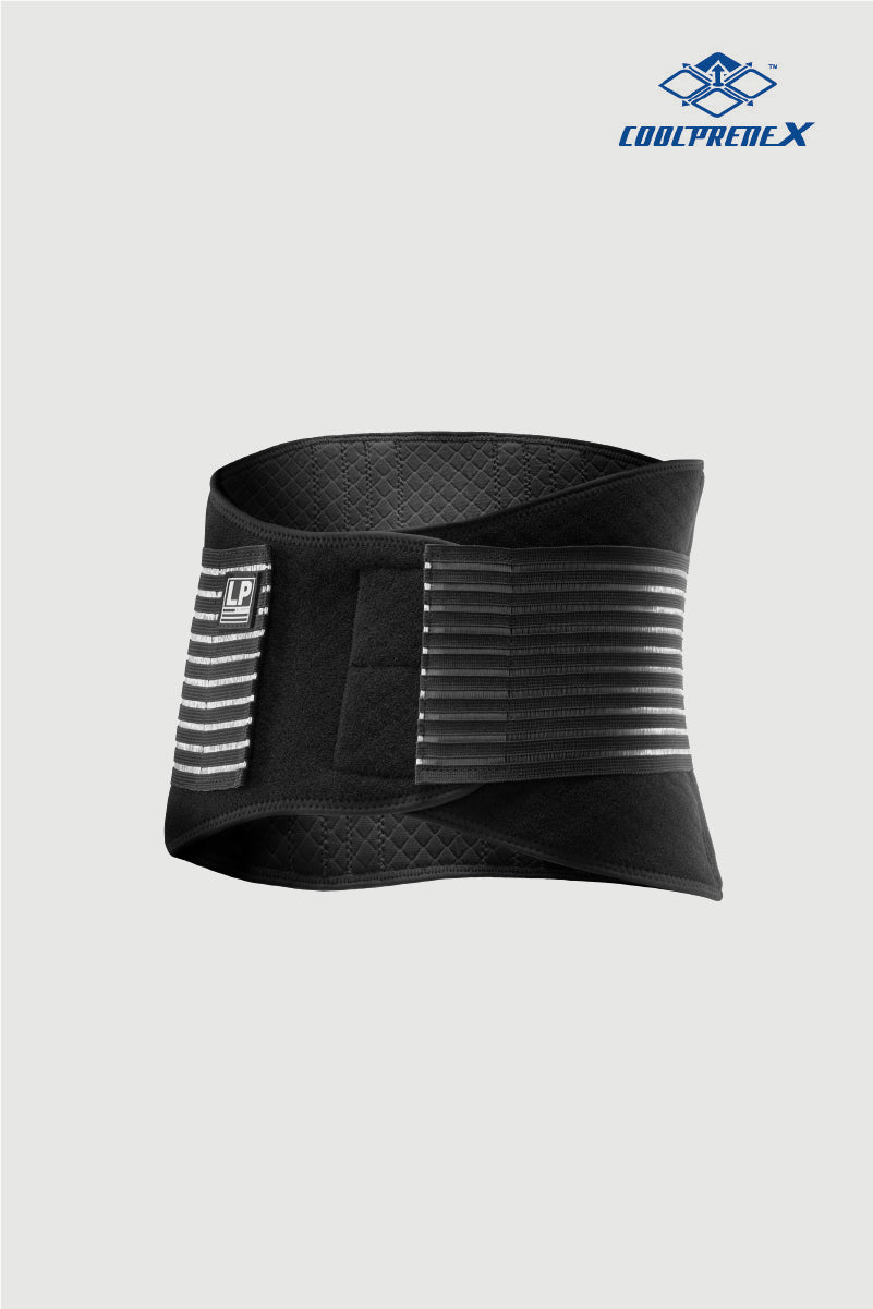 COOLPRENE X 573CA Back Support w/ Extra Waist Support and Bilateral Compressive Straps